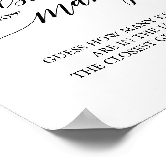Elegante schwarze Kalligraphie schätzt wie viele K Poster (Ecke)