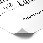 Elegante schwarze Kalligraphie Smitten nicht bitte Poster (Ecke)