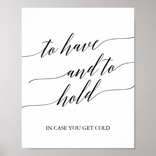 Elegante schwarze Kalligraphie, um zu haben und zu Poster (Vorne)