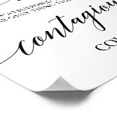 Elegante Schwarze Kalligraphie Unsere Liebe Anstec Poster (Ecke)