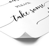 Elegante schwarze Kalligraphie, verblendet von uns Poster (Ecke)