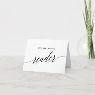 Elegante schwarze Kalligraphie wird unser Leser se Karte