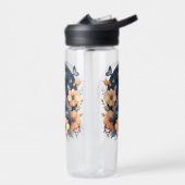 Elegante Schwarze Katze Blumenmoon Kunst, Dichtung Trinkflasche (Links)