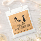 Elegante schwarze Katze, glückliches Halloween Geschenktütchen (Ausgeschnitten)
