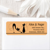 Elegante schwarze Katze, Halloween (Insitu)