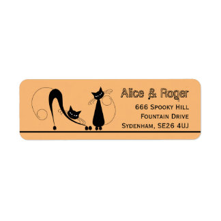 Elegante schwarze Katze, Halloween