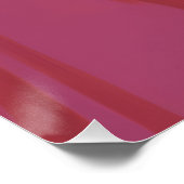 Elegante schwarze Katze in Rosa Poster (Ecke)