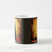 Elegante schwarze Katze Kaffeetasse (Mittel)