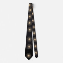 Elegante schwarze Krawatte mit goldener Sternenexp