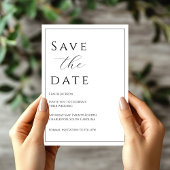 Elegante Schwarze Krawatte Save the Date