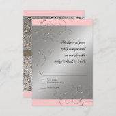 Elegante schwarze Krawatte, UAWG-Antwortkarte RSVP Karte (Vorne/Hinten)