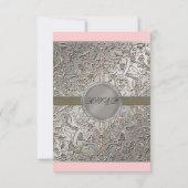 Elegante schwarze Krawatte, UAWG-Antwortkarte RSVP Karte (Rückseite)