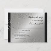 Elegante Schwarze Krawatte, UAWG Response Cards RSVP Karte (Vorderseite)