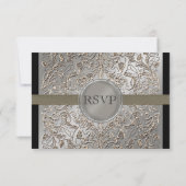 Elegante Schwarze Krawatte, UAWG Response Cards RSVP Karte (Rückseite)