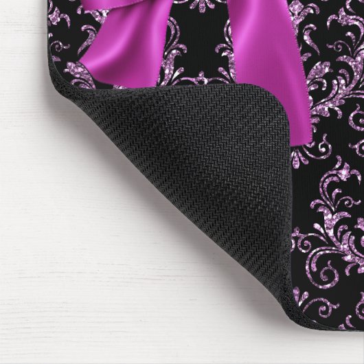 Elegante schwarze lila mousepad (Ecke)