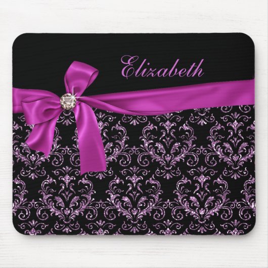 Elegante schwarze lila mousepad (Vorne)