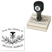 Elegante Schwarze Linie Kunst, Dichtung und Musik Gummistempel (Stempel)