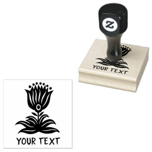 Elegante Schwarze Linie Kunst, Dichtung und Musik Gummistempel