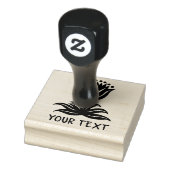 Elegante Schwarze Linie Kunst, Dichtung und Musik Gummistempel (Stempel)