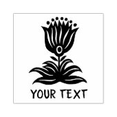 Elegante Schwarze Linie Kunst, Dichtung und Musik Gummistempel (Prägung)