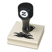 Elegante Schwarze Linie Kunst, Dichtung und Musik Gummistempel (Stempel)