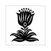 Elegante Schwarze Linie Kunst, Dichtung und Musik Gummistempel (Prägung)
