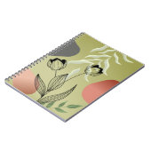 Elegante Schwarze Linie Kunst, Dichtung und Musik Notizblock (Linke Seite)