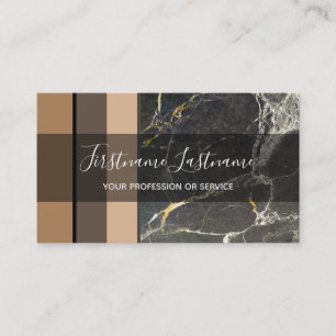 Elegante schwarze Marmor-Minimal-Rechtecke in Erdt Visitenkarte