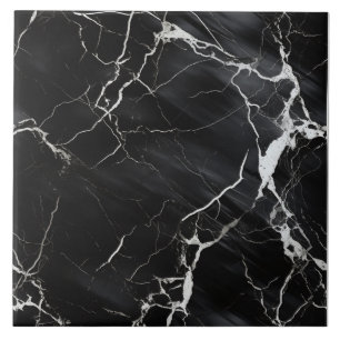 Elegante schwarze Marmorfliese Fliese