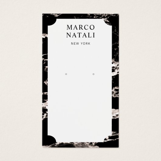 Elegante schwarze Marmorwurfkarte (Vorderseite)