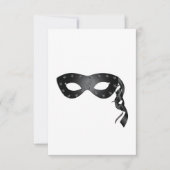 Elegante Schwarze Maskerade Maskerade mit Blumensp Einladung (Vorderseite)