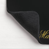 Elegante schwarze Mauspad mit Ihrem Namen (Ecke)