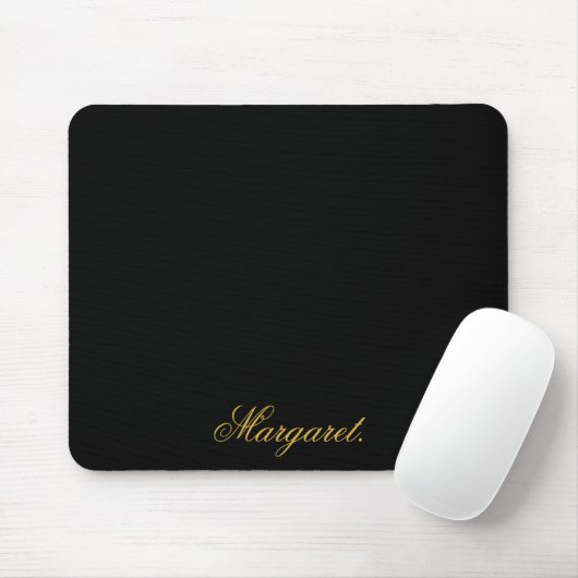 Elegante schwarze Mauspad mit Ihrem Namen (Mit Mouse)