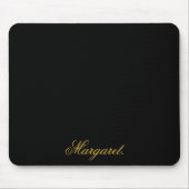 Elegante schwarze Mauspad mit Ihrem Namen (Vorne)