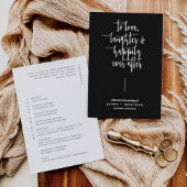 Elegante Schwarze Minimale Kalligrafie-Skript Hoch Programm