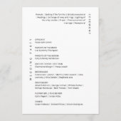 Elegante Schwarze Minimale Kalligrafie-Skript Hoch Programm (Rückseite)