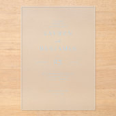 Elegante schwarze minimalistische Hochzeit Acryleinladungen (Vorderseite)