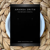 Elegante schwarze minimalistische Ohrring-Display-