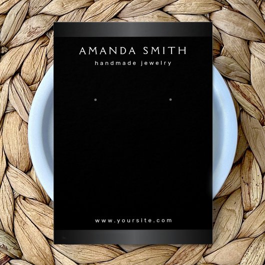 Elegante schwarze minimalistische Ohrring-Display-