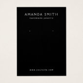 Elegante schwarze minimalistische Ohrring-Display- (Vorderseite)