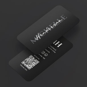 Elegante schwarze, minimalistische professionelle visitenkarte