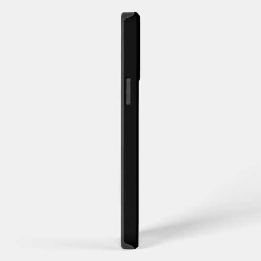 Elegante Schwarze Monogramm-Initialen iPhone Hülle (Rechte Seite)