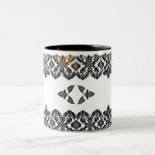 Elegante Schwarze Muster Keramik Tasse - Stilvoll  (Mittel)