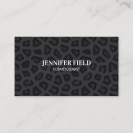 Elegante schwarze Panther Spots Terminkarte