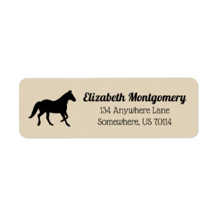 Elegante schwarze PferdeSilhouette  