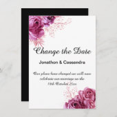 ELEGANTE SCHWARZE PINK-FLORALGRENZE ÄNDERN DAS DAT (Vorne/Hinten)