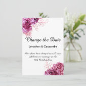 ELEGANTE SCHWARZE PINK-FLORALGRENZE ÄNDERN DAS DAT (Stehend Vorderseite)