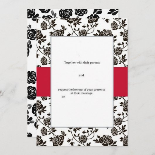 Elegante Schwarze Rose (Vorne/Hinten)