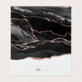 Elegante Schwarze Rose Gold Glitzer Klettfalte Pla (Außenseite Aufgefaltet)