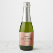 Elegante Schwarze Rose Gold jedes Alter von 30 Geb Schaumweinetikett (Vorderseite)